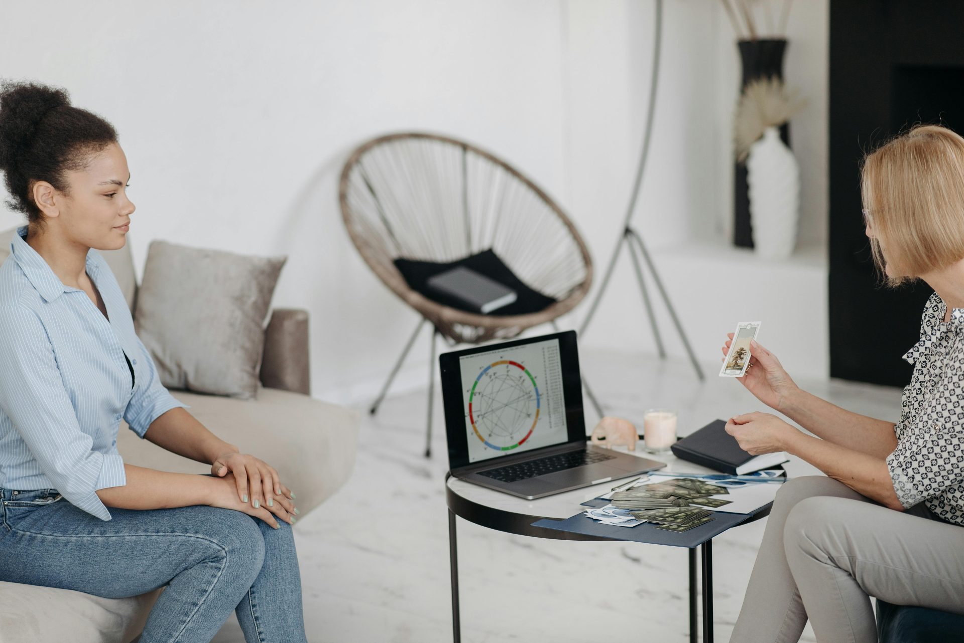 Fortune Teller Talking to a Client